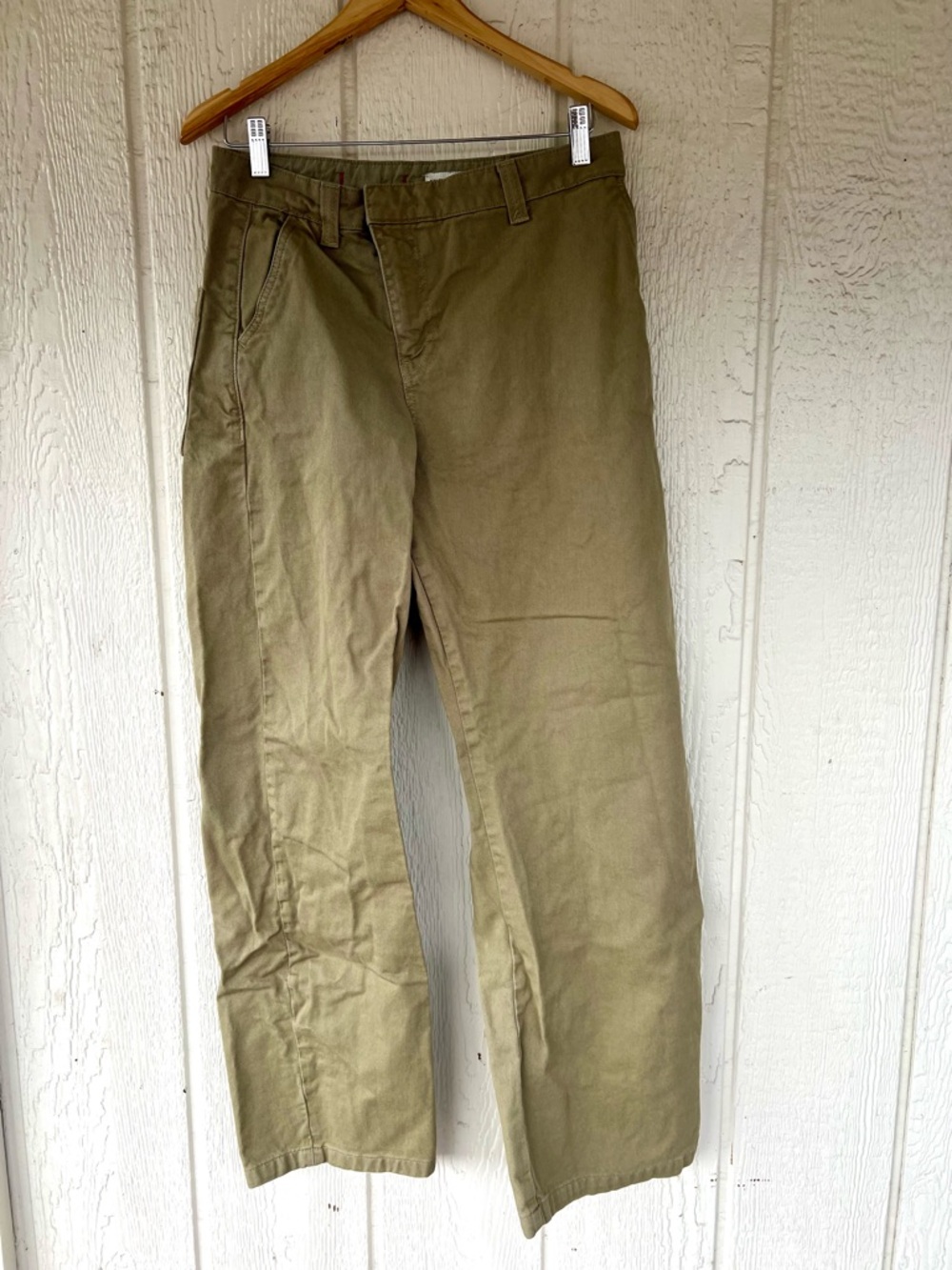Zara Olive Wide Leg Jeans Size Small | High Rise Relaxed Fit Utility Pants